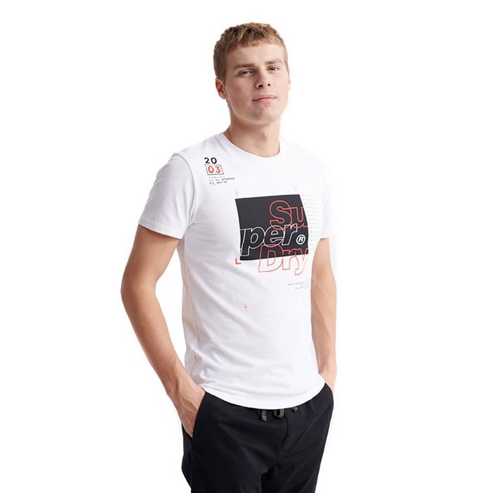 Superdry T-Shirt Superdry T-Shirt Herren CHROMATIC TEE Optic