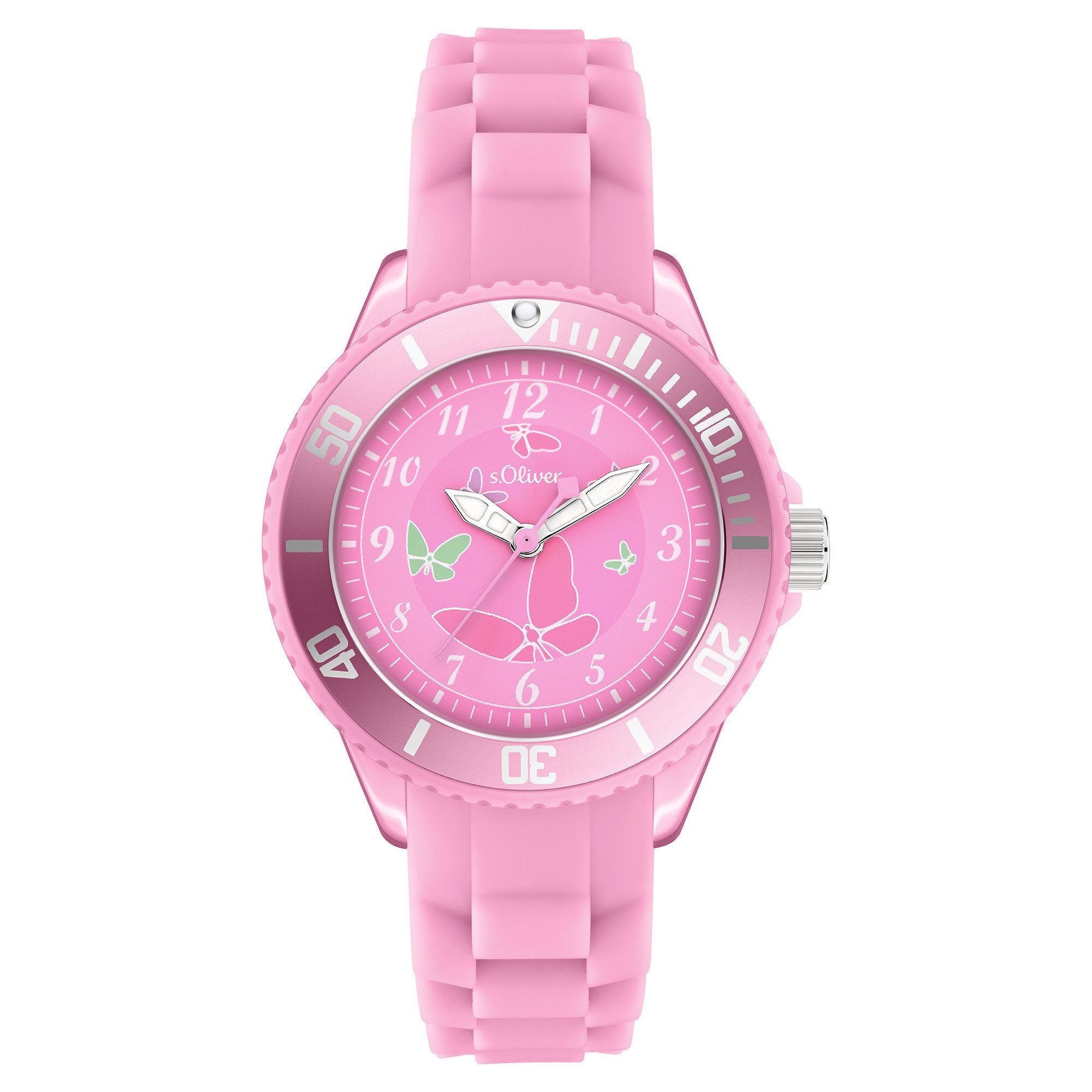 s.Oliver Quarzuhr Schmetterling Silikon