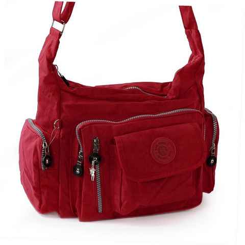 BAG STREET Schultertasche Bag Street Nylon Tasche Damenhandtasche (Schultertasche, Schultertasche), Damen, Jugend Tasche strapazierfähiges Textilnylon rot