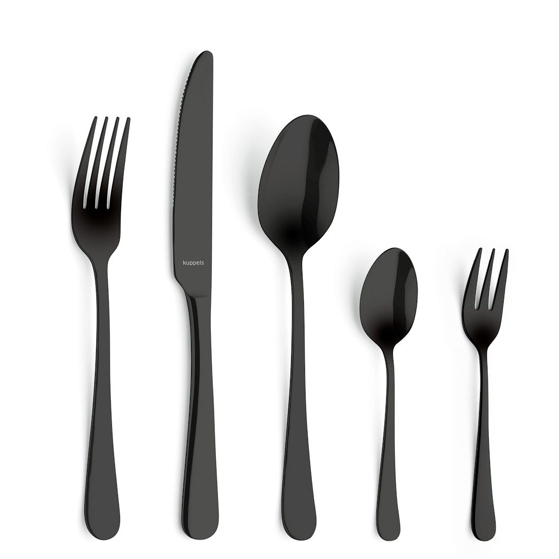 Kuppels Besteck-Set DELIA (30-tlg), 6 Personen, Edelstahl Rostfrei 18/0, Handreinigung empfohlen, schwarzfarbener PVD Veredelung – Bild 5 von 5