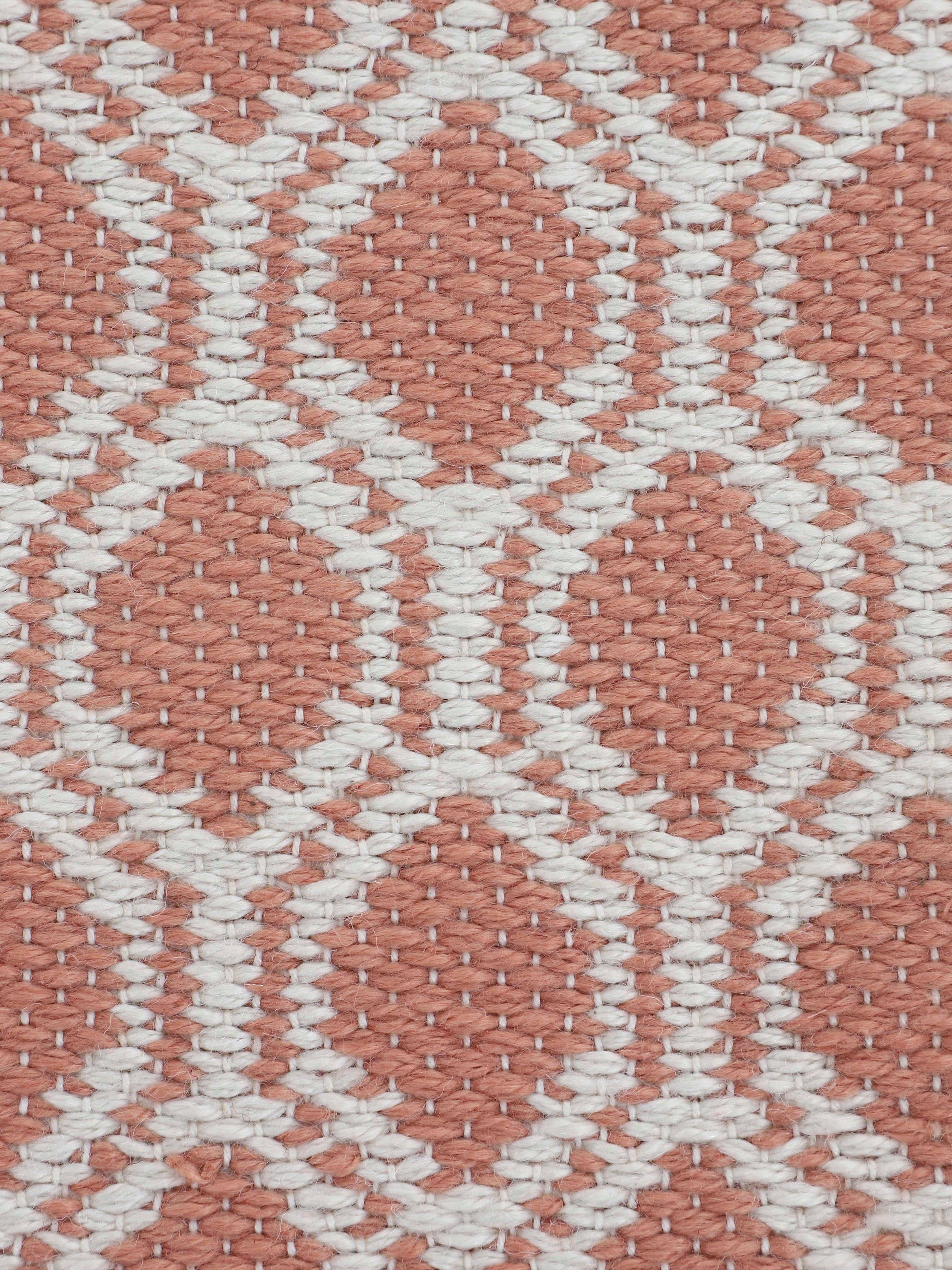 (PET), Teppich Wendeteppich, Flachgewebe, 204, Sisal mm, Material recyceltem Höhe: Frida 100% carpetfine, rechteckig, rosa Optik 7