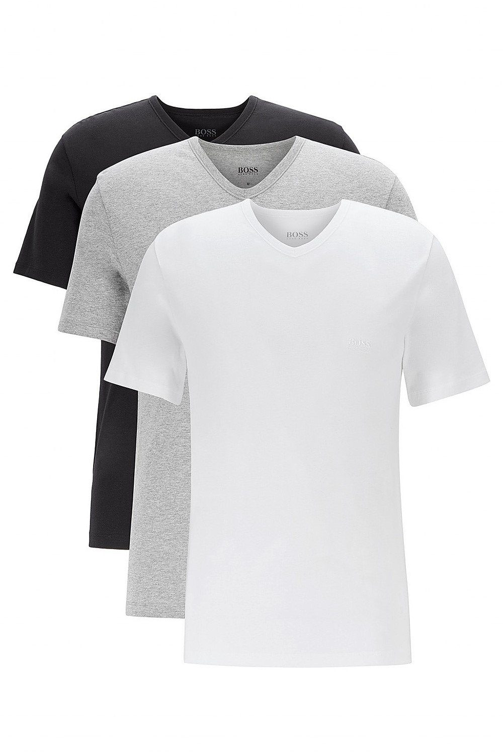 BOSS Unterziehshirt V-Neck (Dreierpack, 3-St., 3er-Pack) Herren Shirt Kurza günstig online kaufen