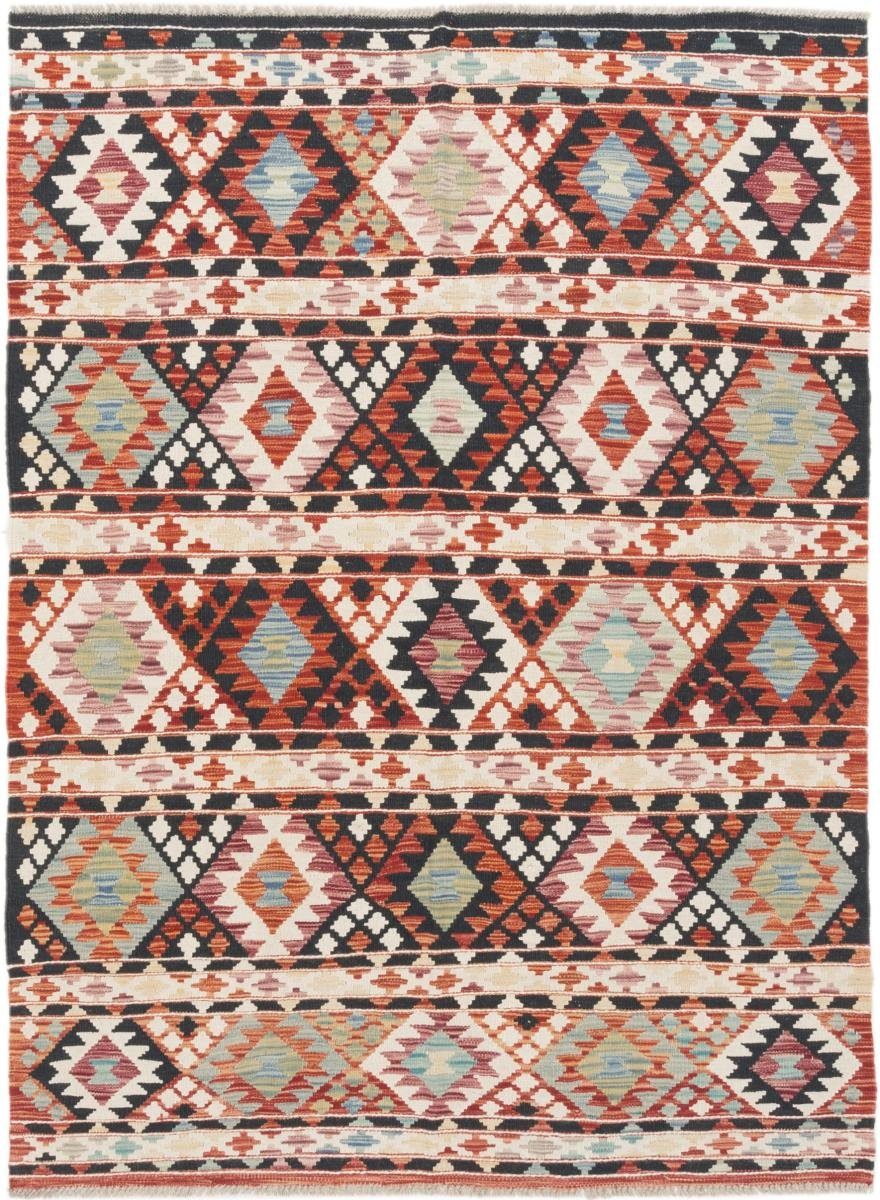 Orientteppich Kelim Afghan 140x190 Handgewebter Orientteppich, Nain Trading, rechteckig, Höhe: 3 mm