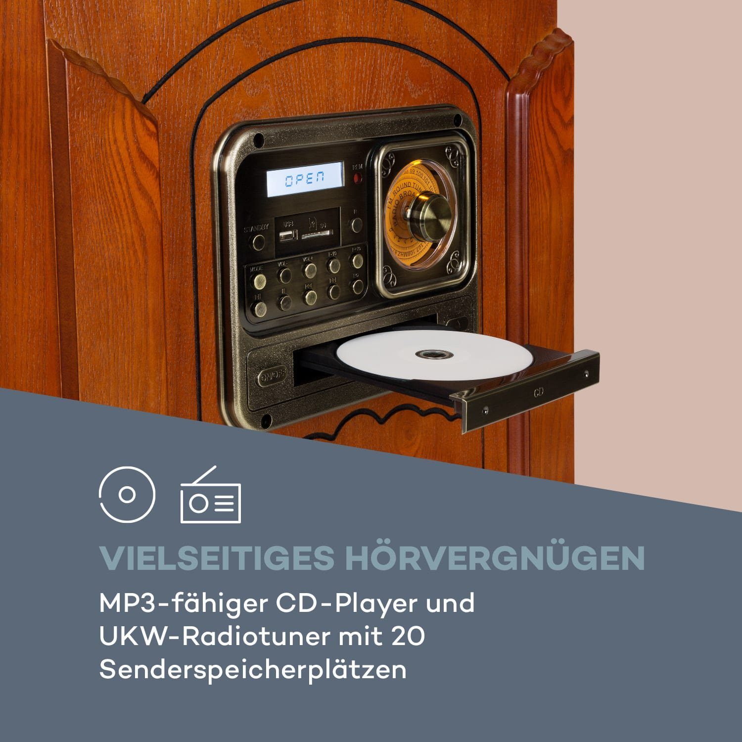 Musicbox Senderspeicherplätzen) Auna Stereoanlage 20 (UKW-Radiotuner mit