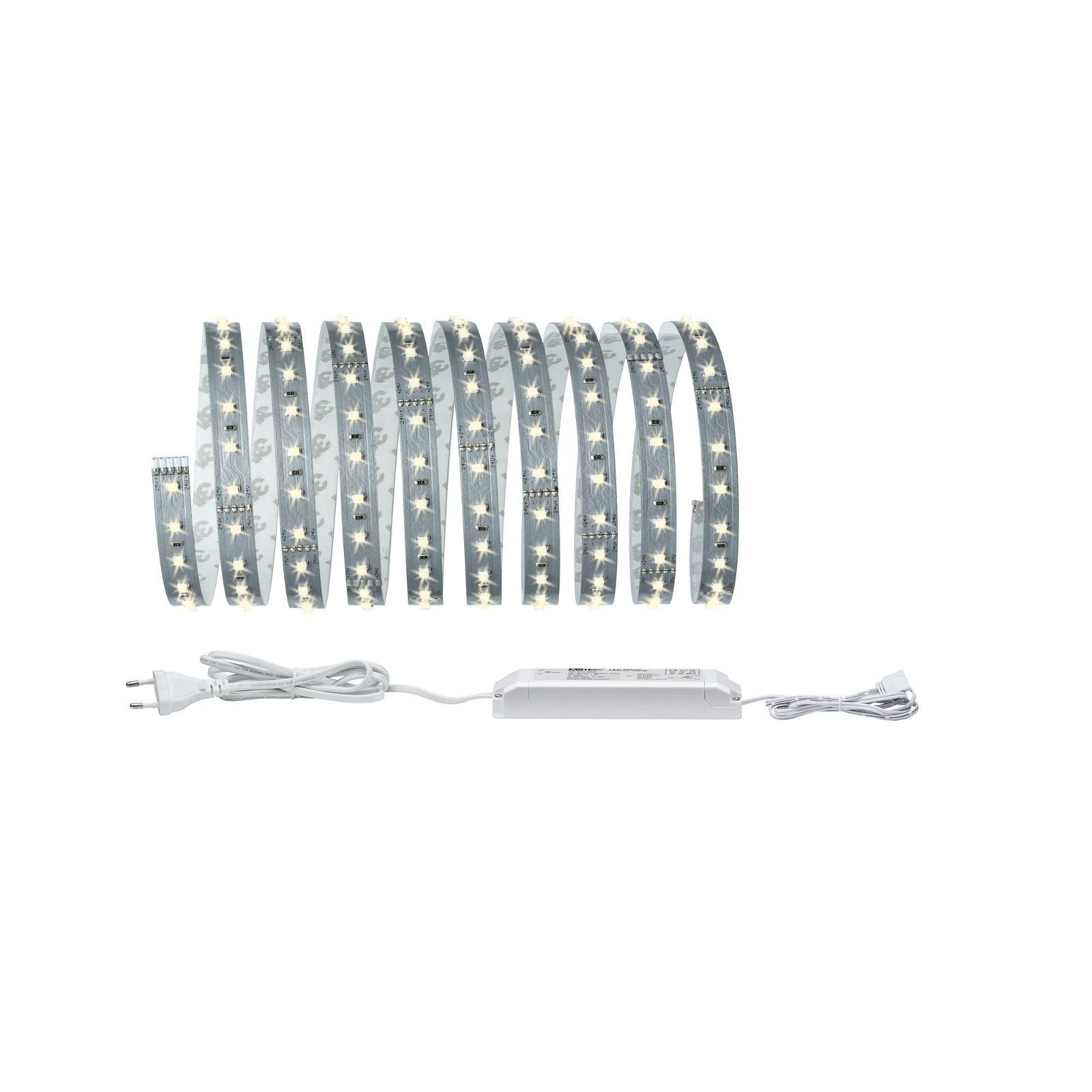 Paulmann LED-Streifen MaxLED 500 Basisset 3m 18W 230/24V 36VA Silber unbeschichtet, 1-flammig