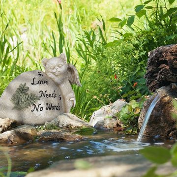 relaxdays Gartenfigur Grabschmuck für Katze