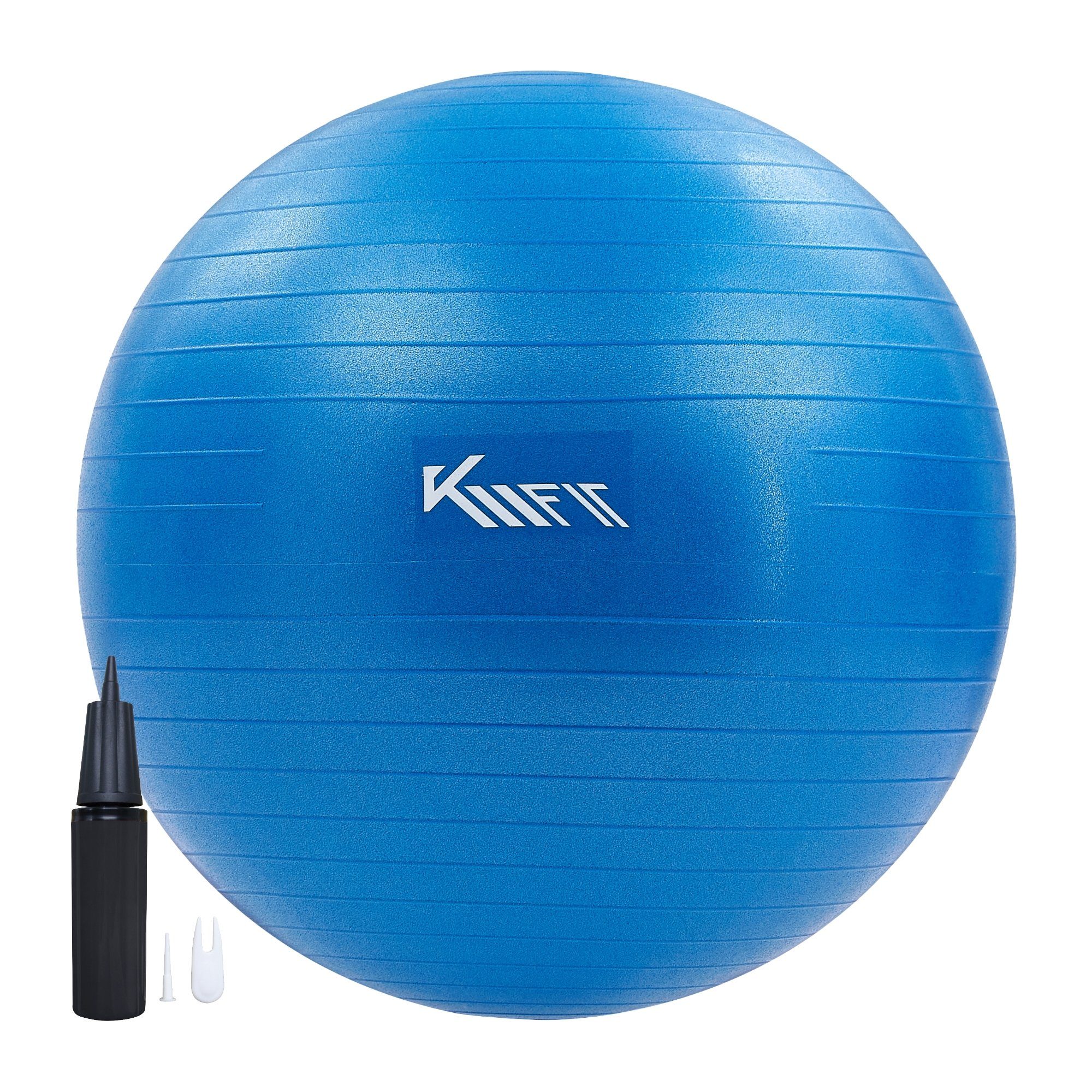 KM - Fit Gymnastikball 55 cm Trainingsball Sitzball für Fitness, Yoga & Gymnastik (mit Luft-Pumpe), Max. Belastbarkeit: 300 kg