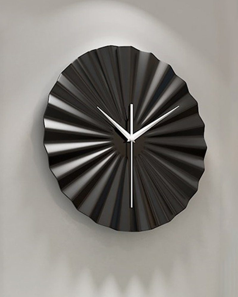 Dekorative Wanduhr Wanduhr stille Wanduhr, moderne Wanduhr aus Eisen, dekorative Uhr (Für die Wanddekoration im Wohnzimmer Uhr) schwarz