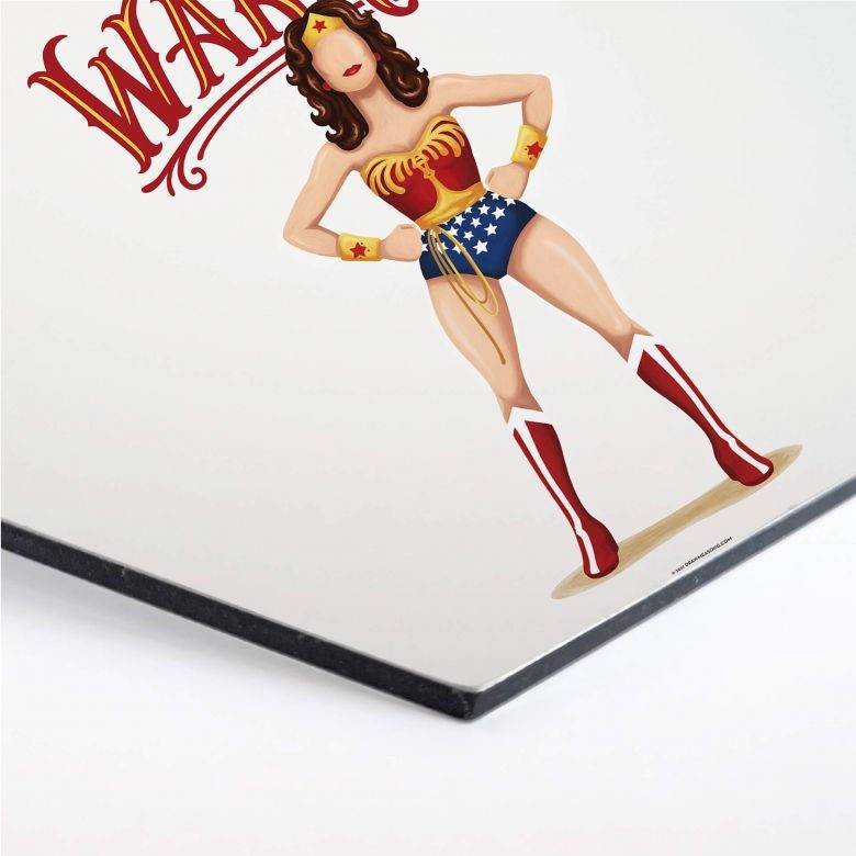 Fanartikel, Wall-Art Metallbild St) (1 Pop Wonderwoman Art
