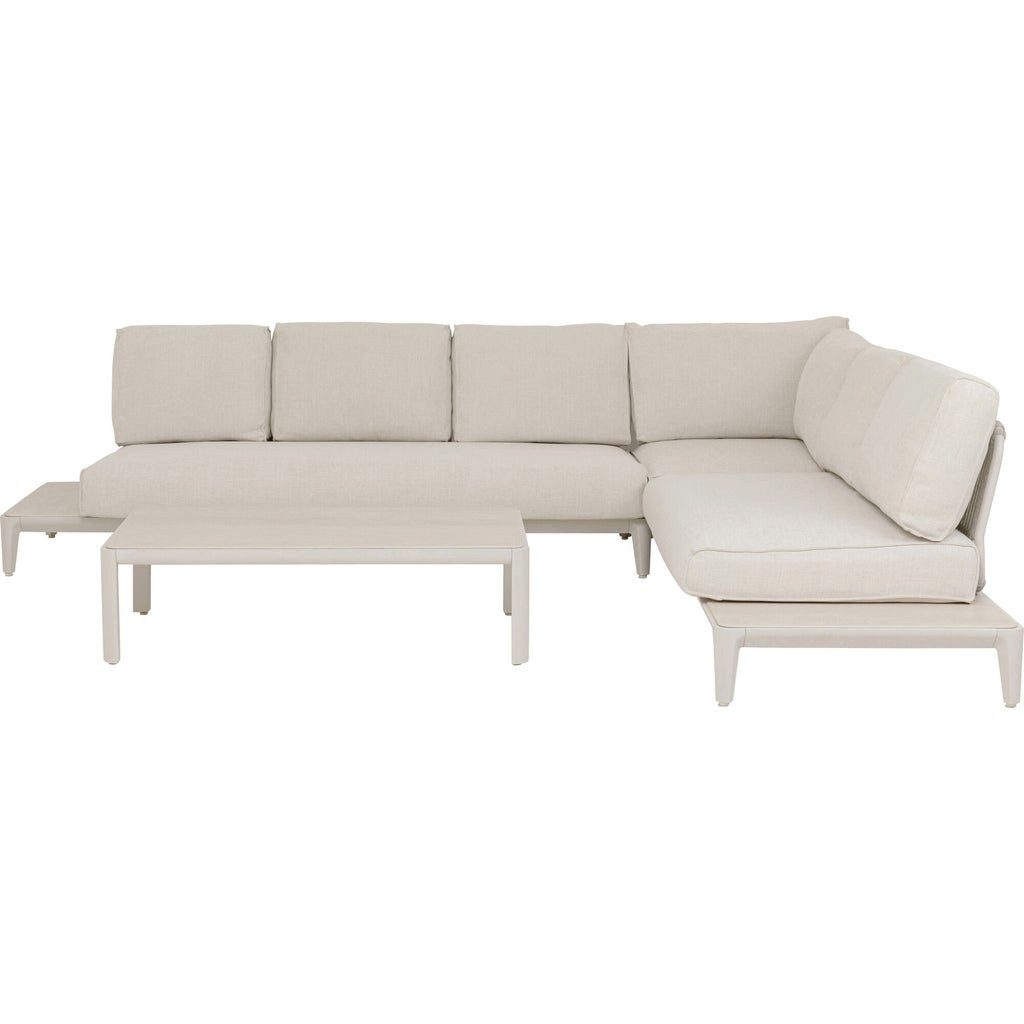 Kare Design Gartenlounge-Set Mykonos, (1 Ecksofa, 1 Beistelltisch), mit bequemer Polsterung