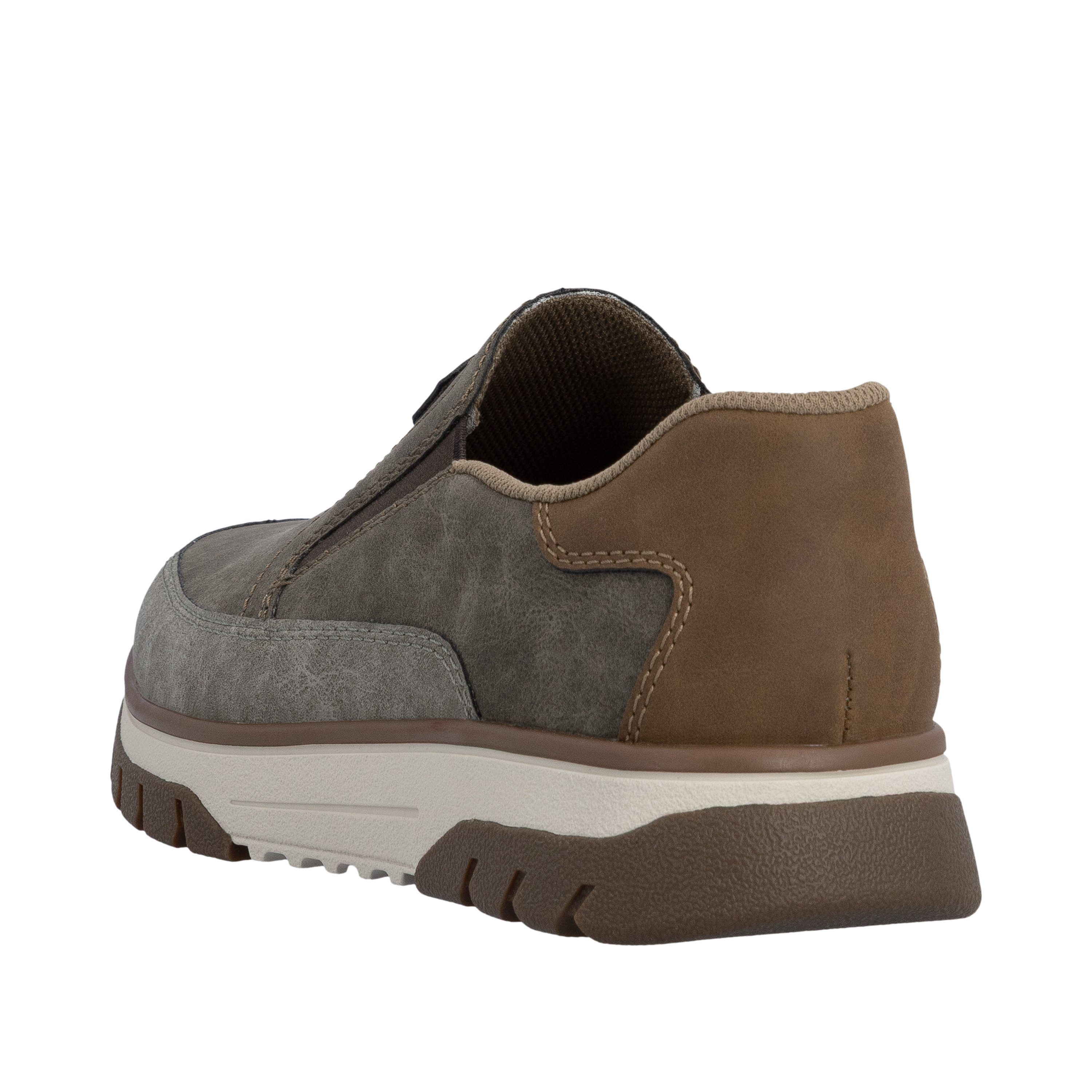 Rieker Slip-On Sneaker Slipper, Halbschuh, Freizeitsneaker mit Kontrastbesatz
