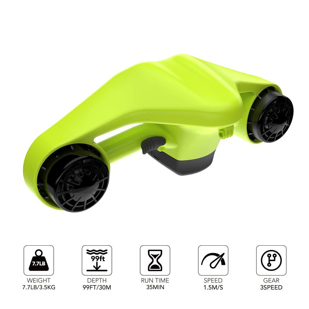 EVERCROSS TECH Schwimmhilfe MANTA Unterwasserscooter mit Sportkamera-Halterung, 600W Dubbelmotor-Ontwerp, 35 Minuten Batterijduur, 3 Snelheden, IPX8 – Bild 5 von 5