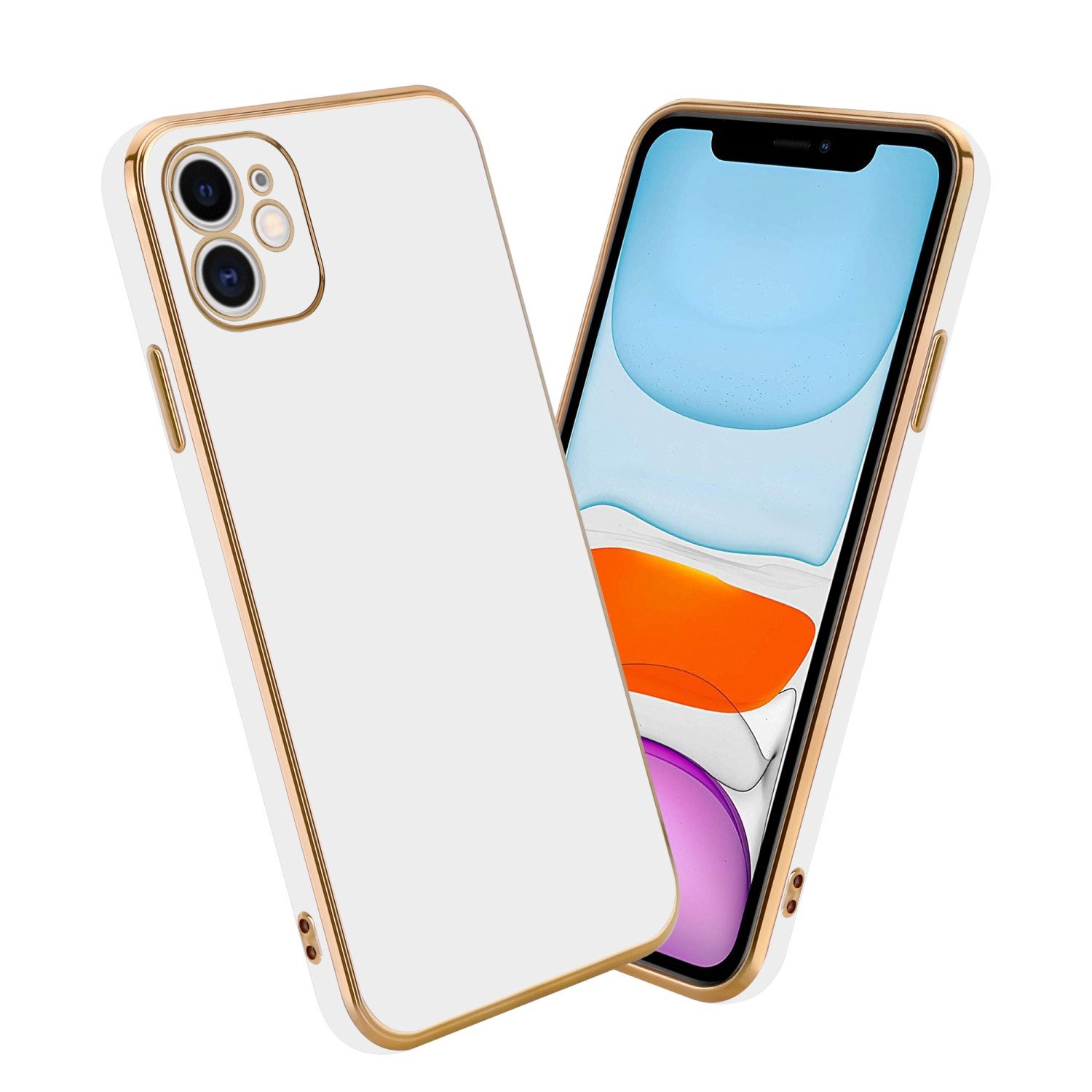 Cadorabo Handyhülle für iPhone 11 Hülle Apple iPhone 11, Schutzhülle - TPU Silikon Hülle - mit Kameraschutz