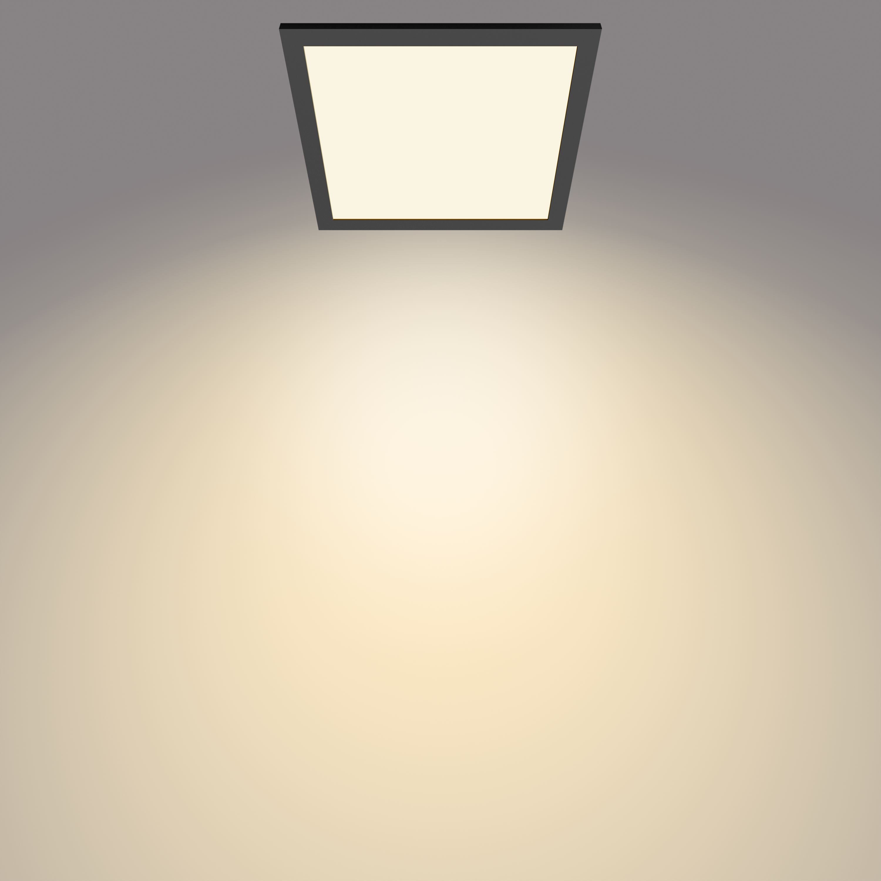 Philips LED Deckenleuchte Touch SceneSwitch quadratisch 12W 2700K schwarz, LED fest integriert, Warmweiß