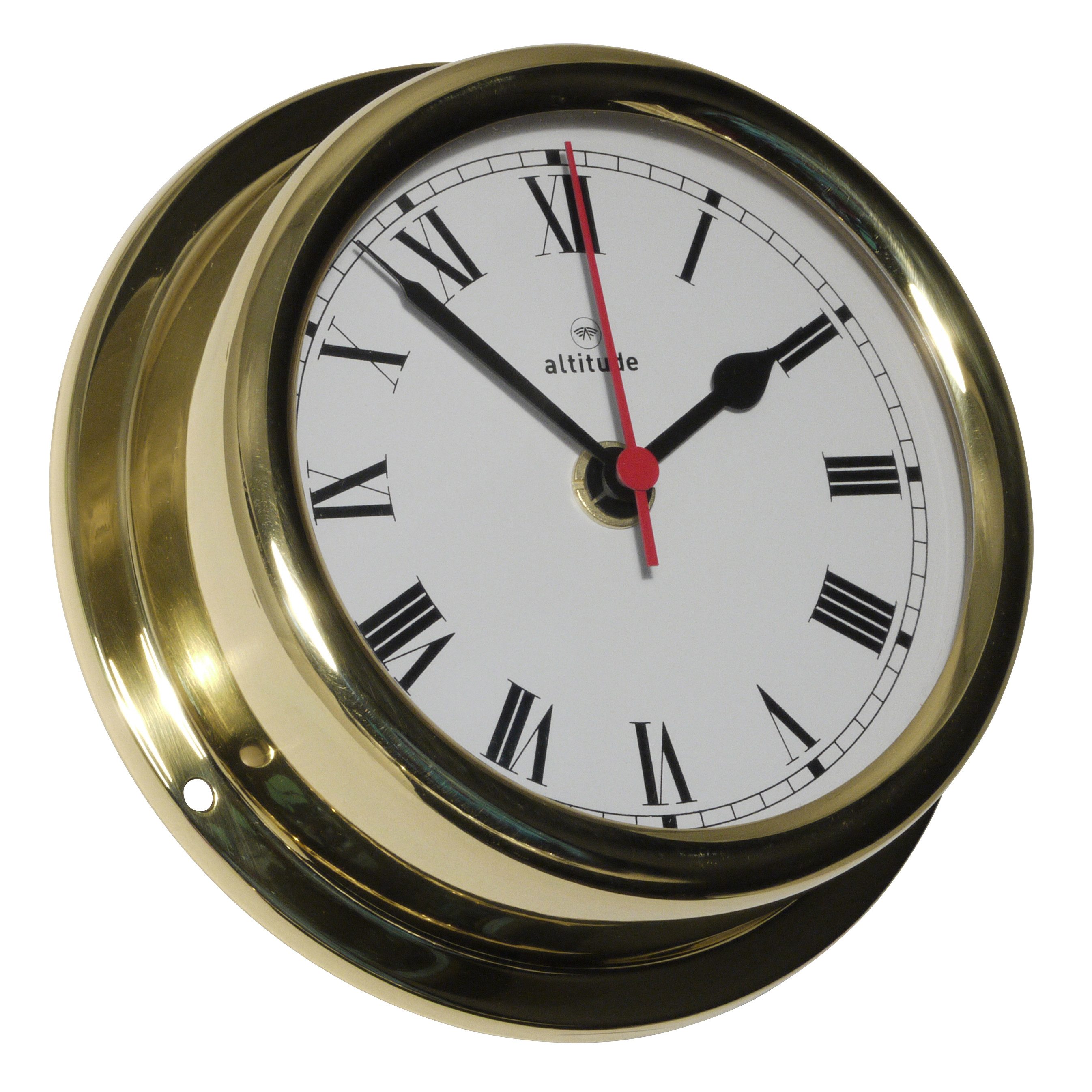 Delite Wanduhr Schiffsuhren Messing glänzend Altitude