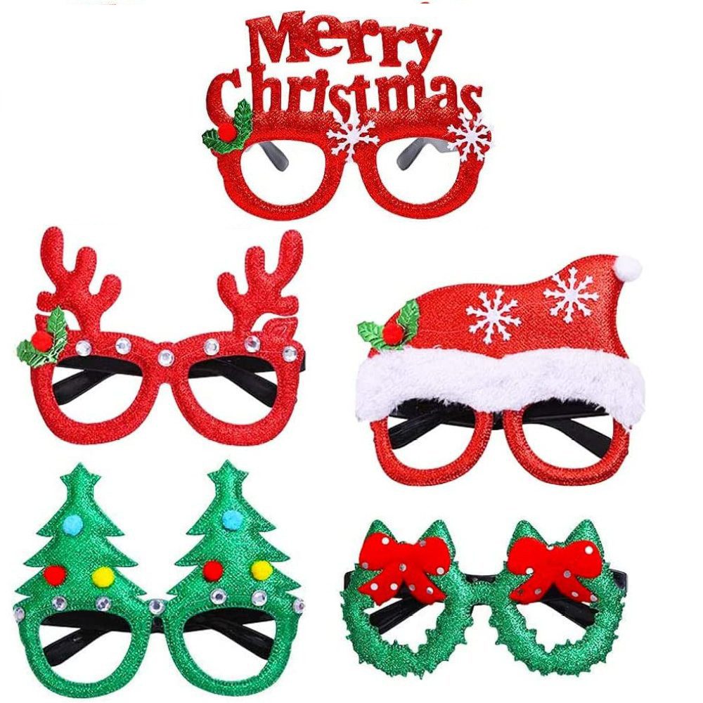 Lubgitsr Kostüm Weihnachten Brillen,Lustig Weihnachtenbrillen, Weihnachten Geschenk