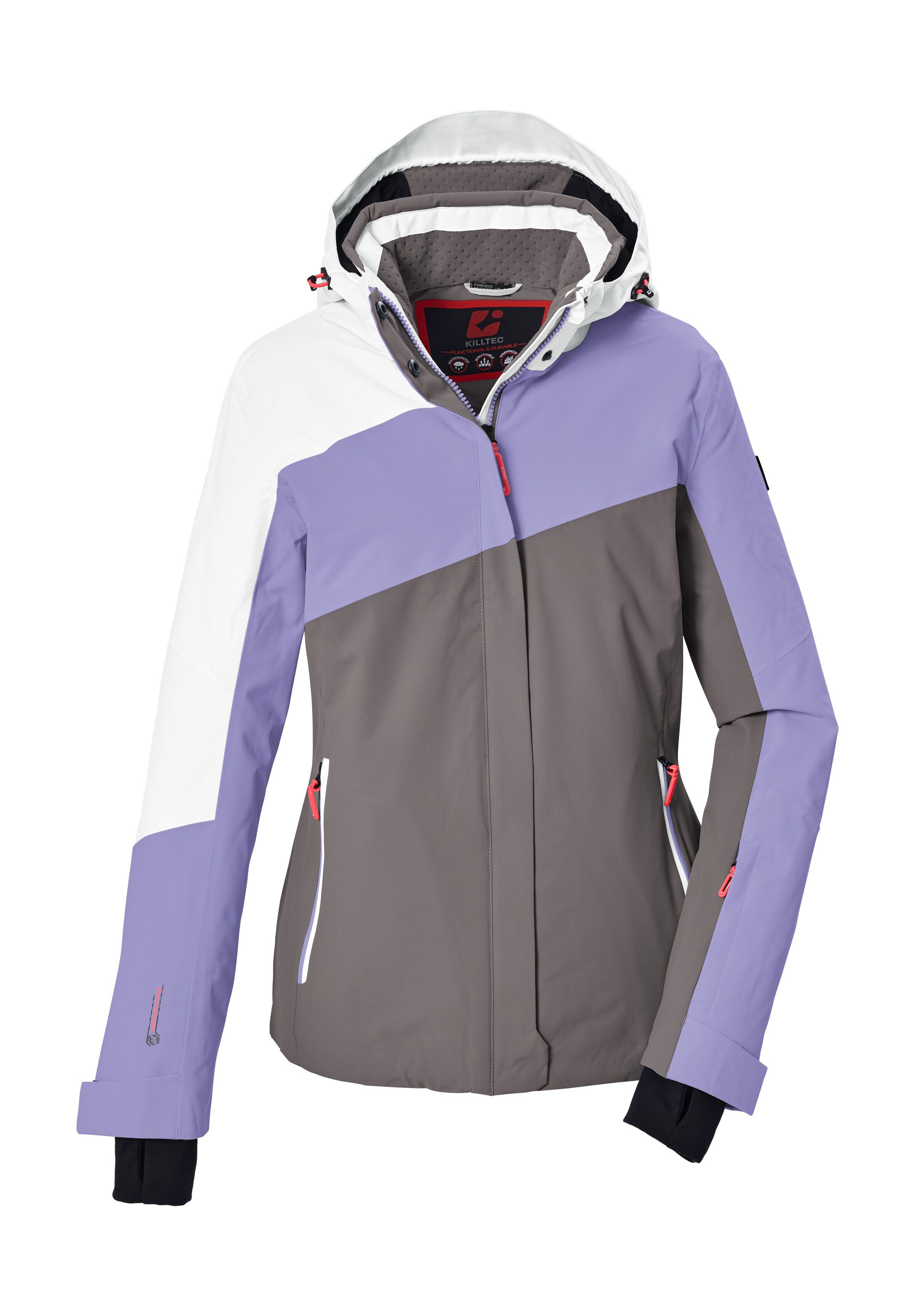 Killtec Skijacke KSW 101 WMN SKI JCKT Wind- und wasserdichte Damenjacke mit Colourblock-Design