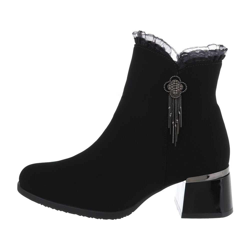 Ital-Design Damen Elegant Stiefelette (84633902) Blockabsatz günstig online kaufen