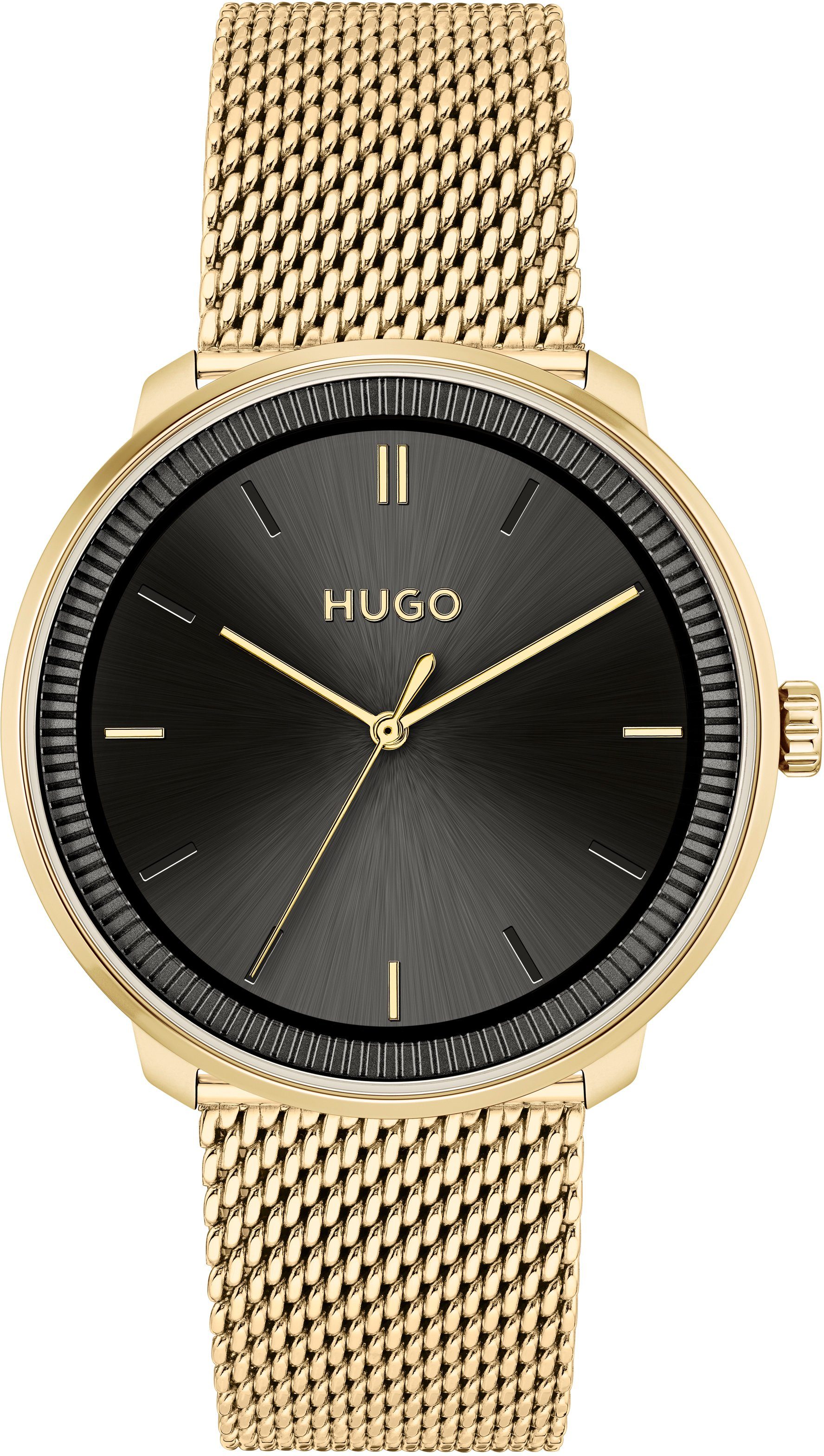 HUGO Quarzuhr #FLUID, 1520026, mit ideal (Set, als Uhr 2-tlg., Geschenk Wechselband), auch