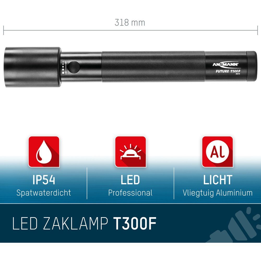 mit Taschenlampe Future LED Ansmann T500F Taschenlampe ANSMANN® batteriebetrieb Handschlaufe