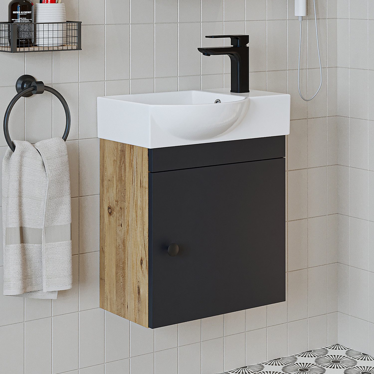 Roomart Badmöbel-Set PUNTO-SET, (Badmöbelset Unterschrank mit günstig online kaufen