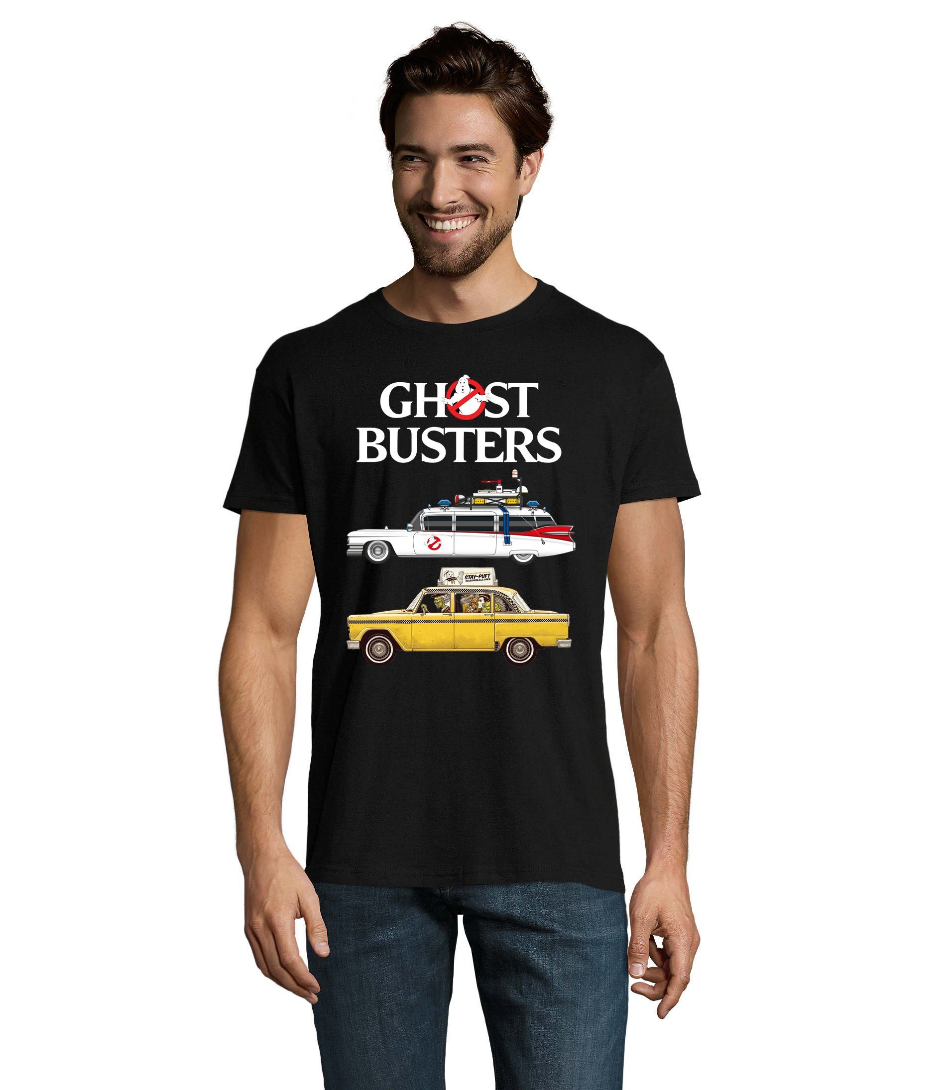 Blondie & Brownie T-Shirt Herren Ghostbusters Cars Auto Geisterjäger Geister Film Ghost Schwarz