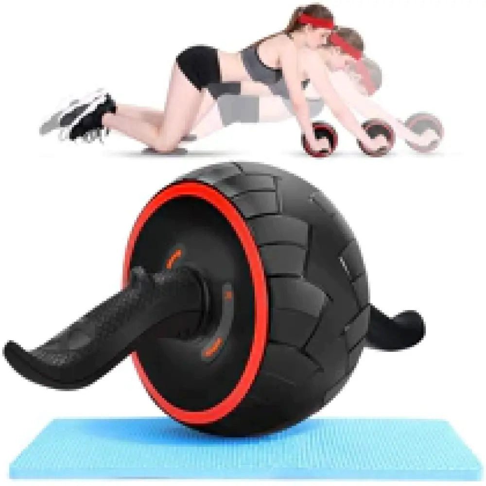 Bauchtrainer Bauchtrainer Rolle, ergonomischer Griff, inklusive Kniematte