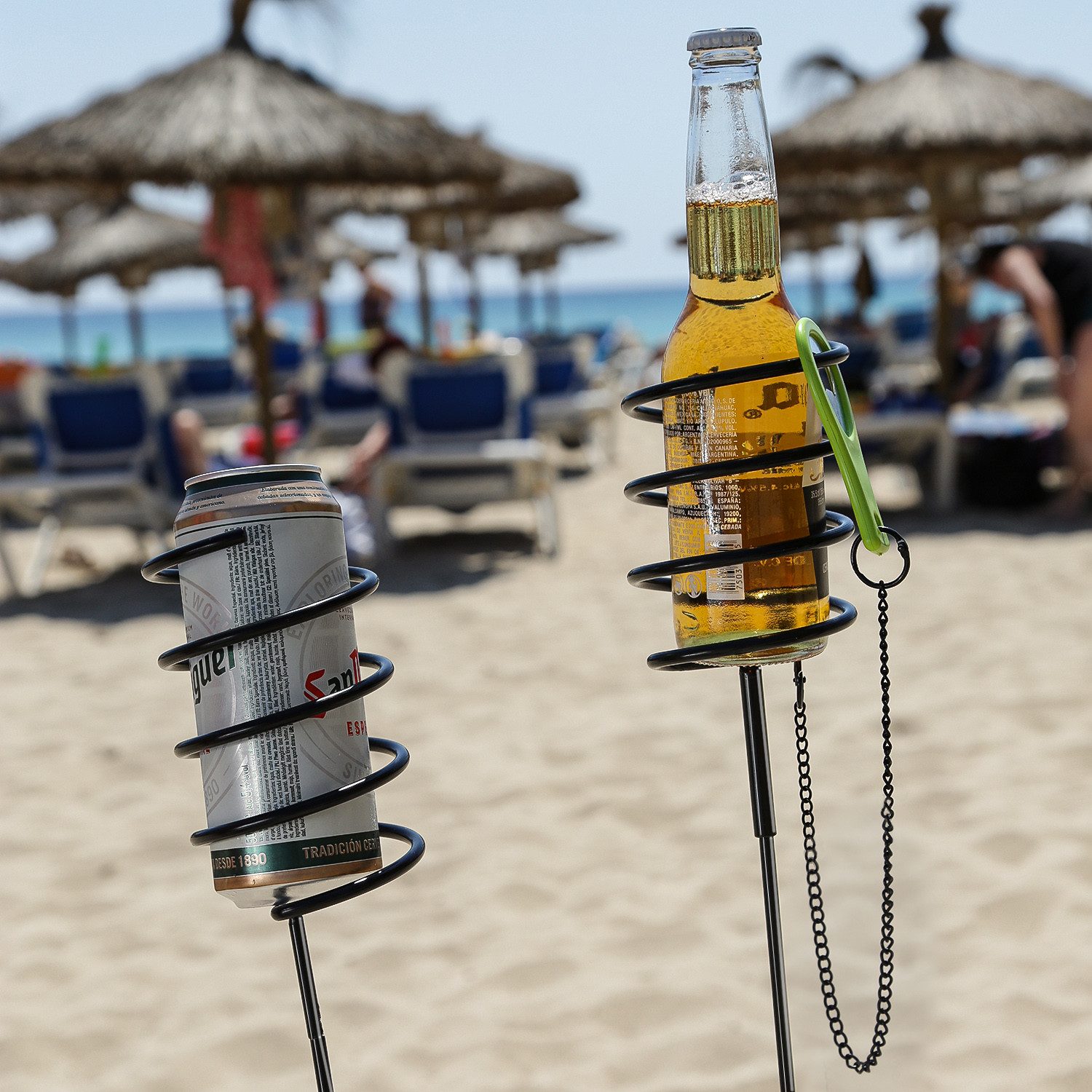 YOUCAMP Bierflaschenhalter Getränkehalter Spiralhalter für Gläser Kerzen Bierflaschenhalter 100cm, (2-St)