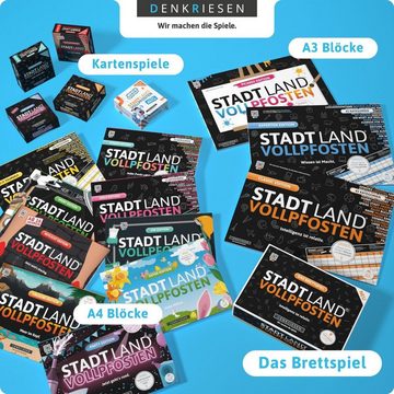 Denkriesen Spiel, STADT LAND VOLLPFOSTEN® - GEBURTSTAGS EDITION - "Happy Birthday."