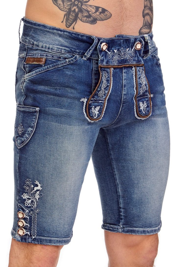 MarJo Trachtenjeans Trachtenjeans Herren - GUSTL - blau
