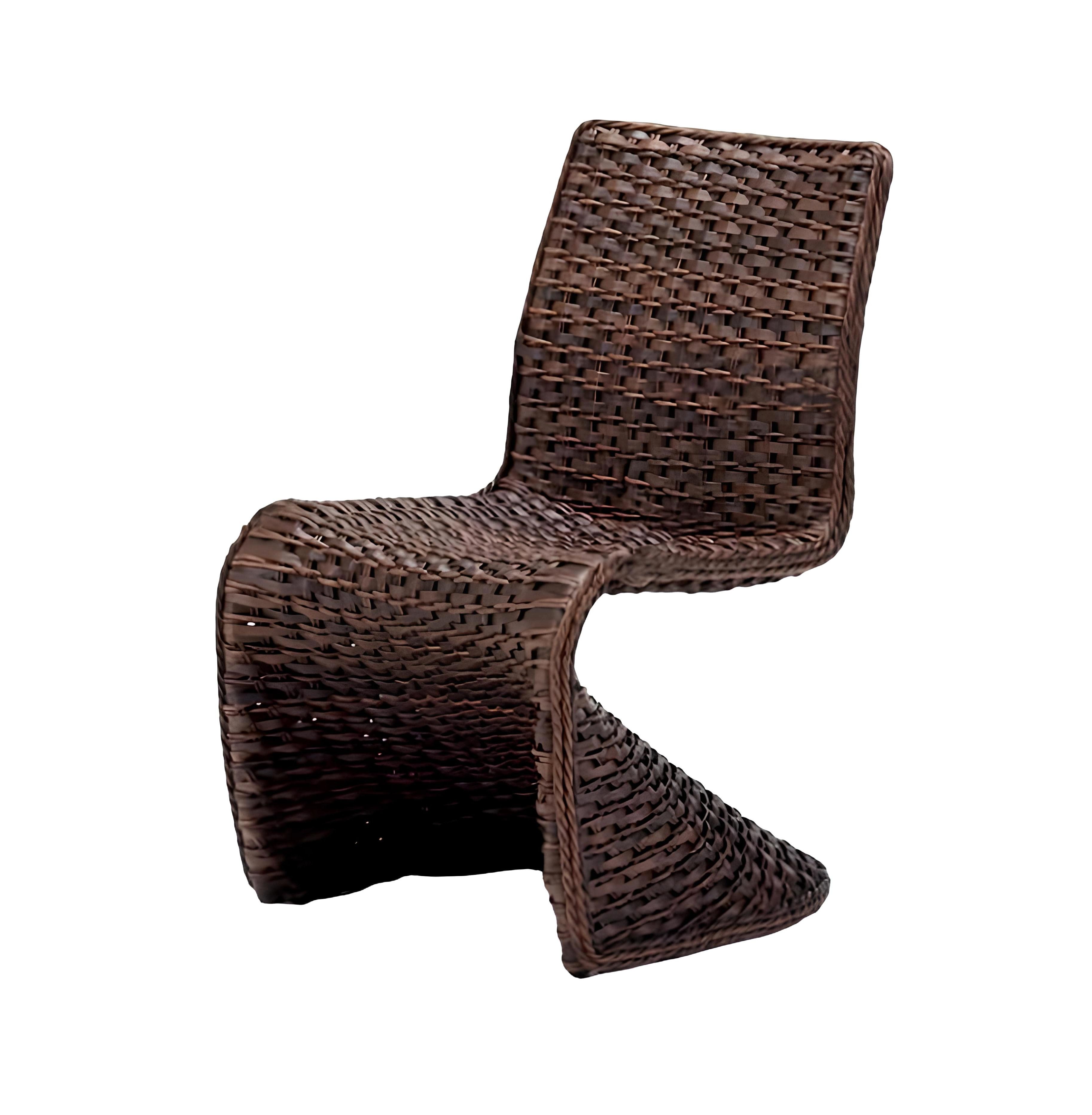 Xlmoebel Gartenstuhl Rattanstuhl in Braun mit modernem Design für die Terrasse, Hergestellt in Europa
