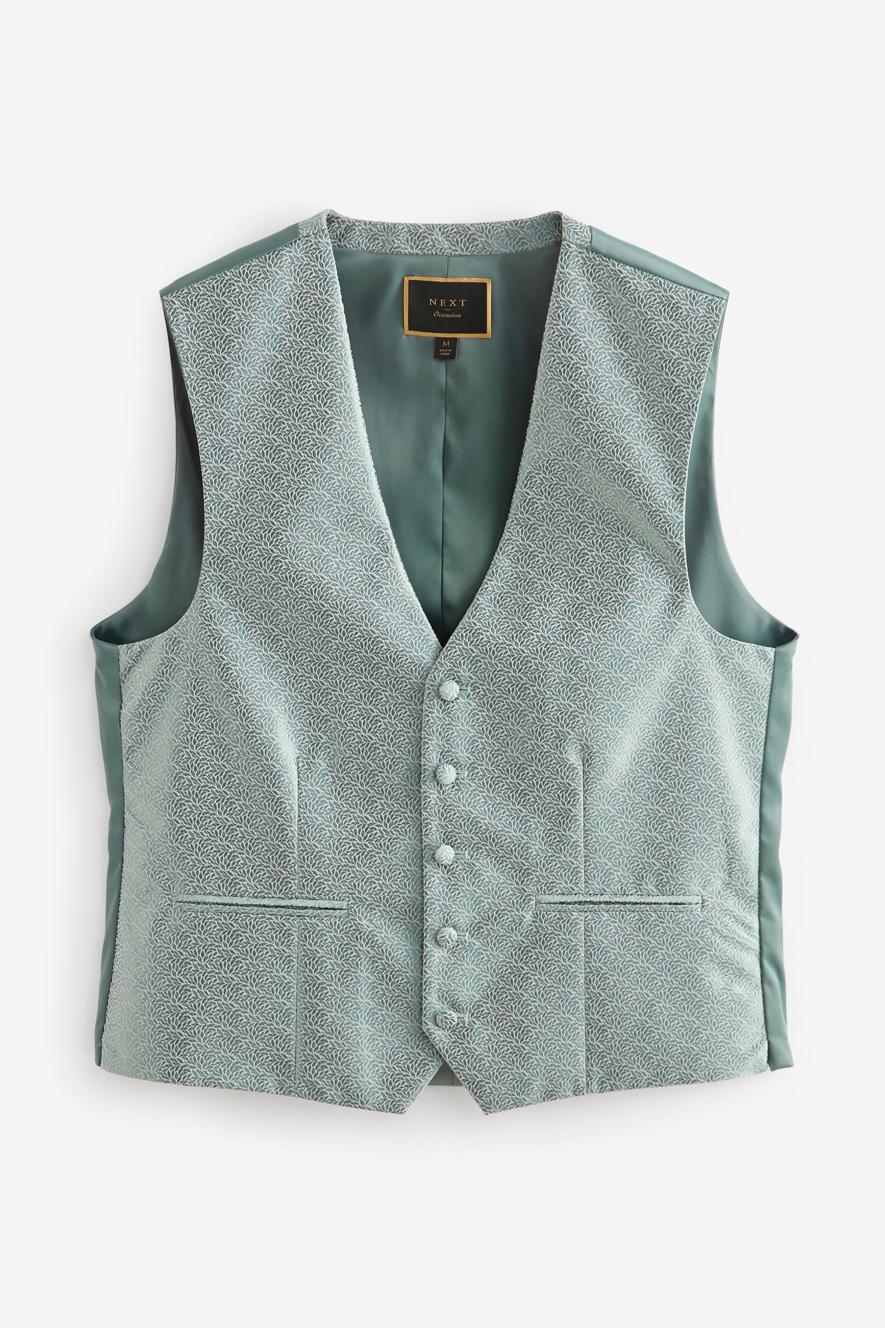Frackweste Jacquard-Weste mit Blattmuster