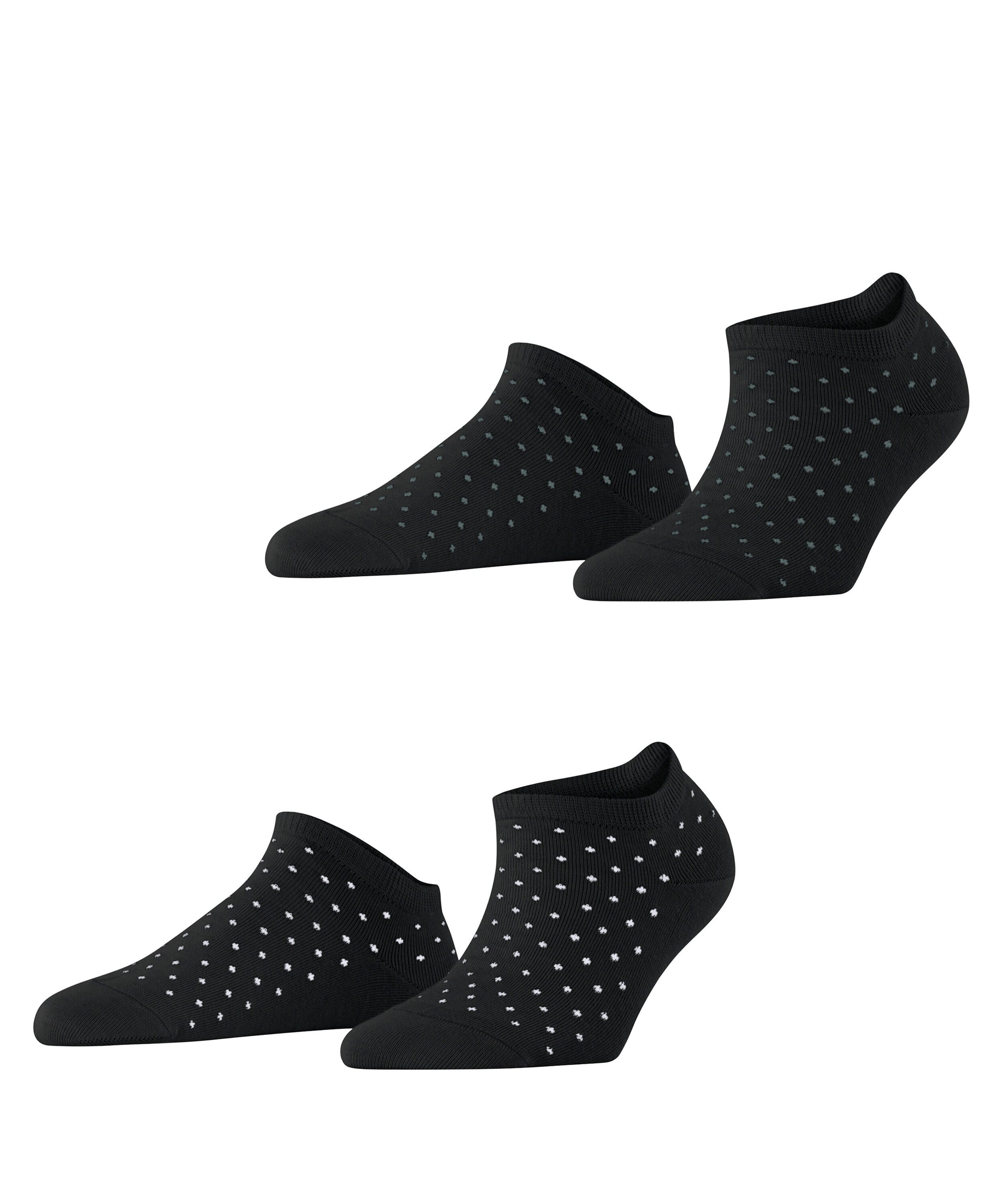 Esprit Sneakersocken Fine Dot (2 Paar) Punktemuster, schmales Bündchen, Polka Dots