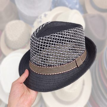Rnemitery Strohhut Panamahüte Strand Sonnenhut Sommer hohler Cowboyhut für Herren Damen