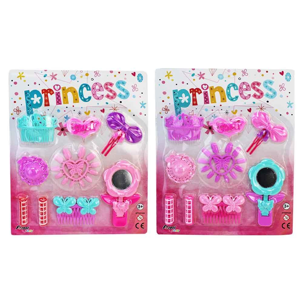 BEMIRO Schmink-Koffer 2 Stück Beauty Spielset für Mädchen "Prinzessin", 2-tlg.