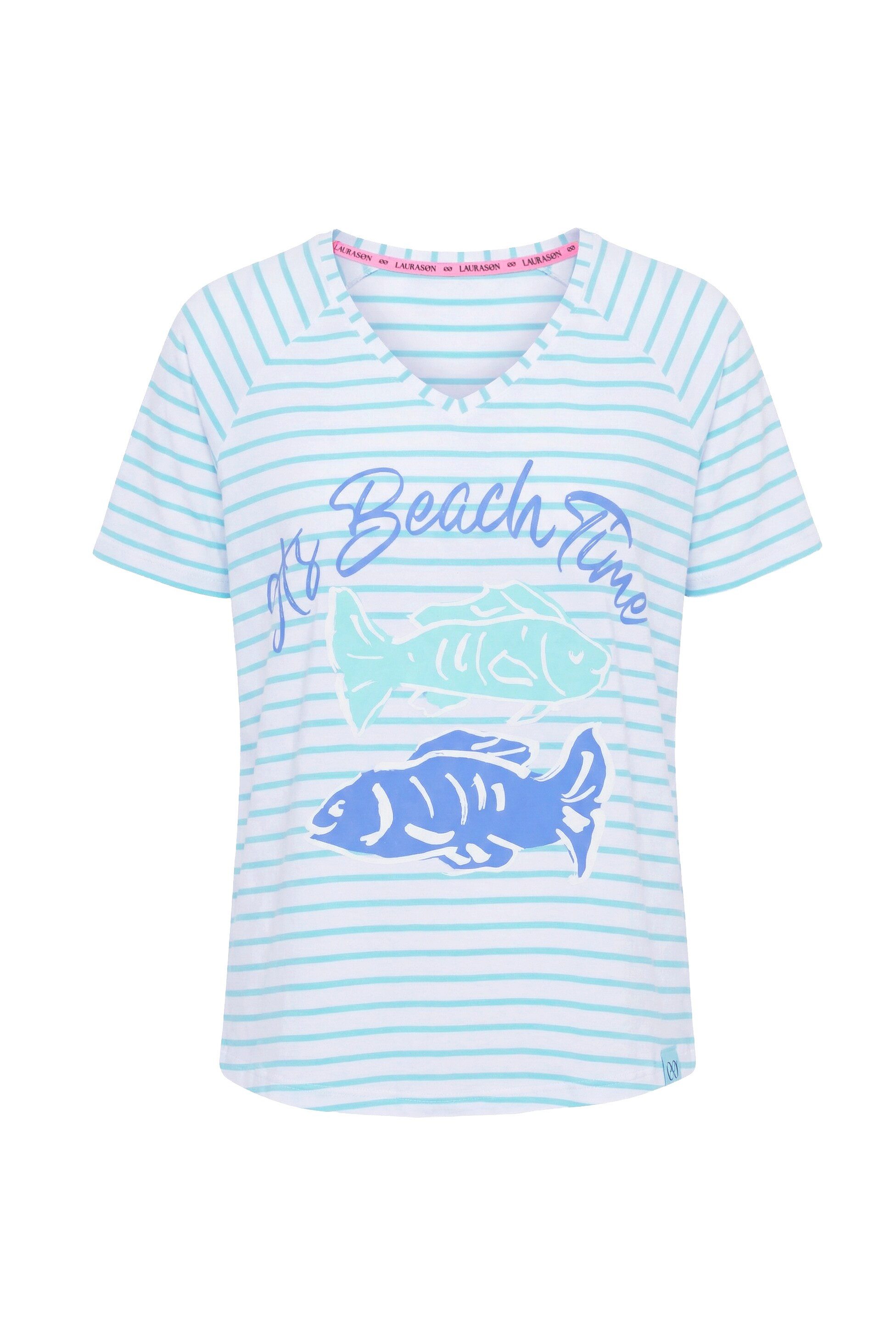 Laurasøn T-Shirt T-Shirt V-Ausschnitt 1/2 Arm günstig online kaufen