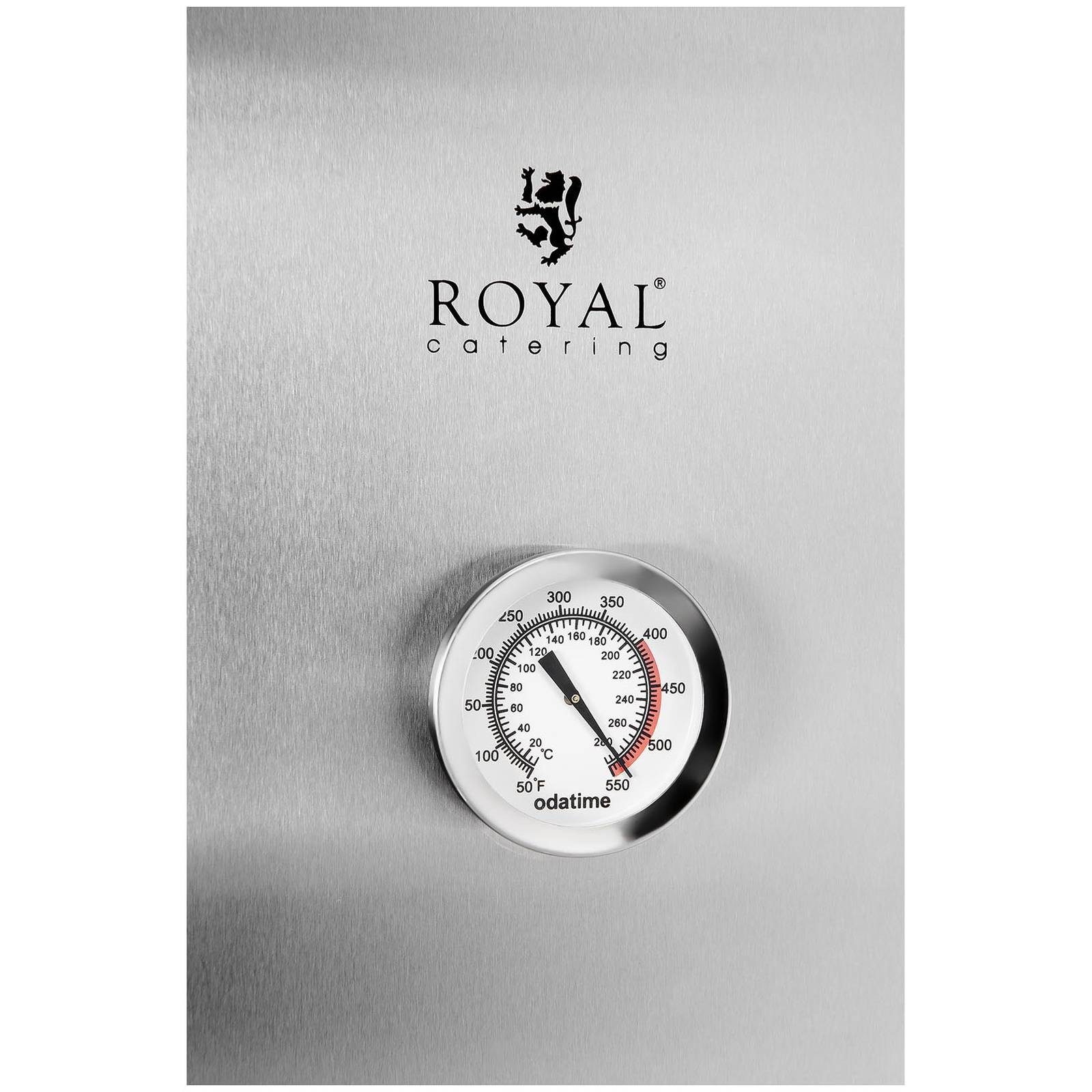 Royal Catering Räucherofen 105 L Räucherschrank Edelstahl Smoker Räuchertonne 4 Roste Gastro, 1,000 W, verschiedene Größen
