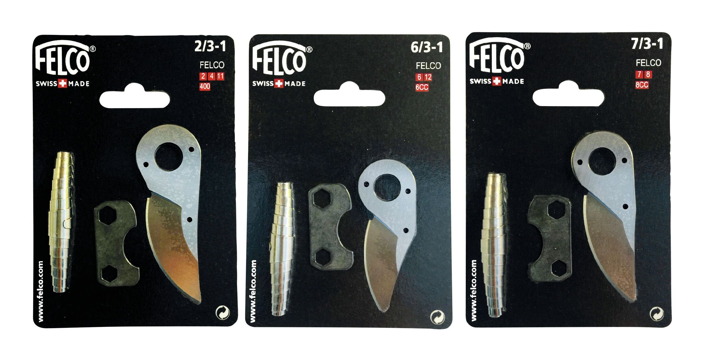 Felco Gartenschere, Ersatzteilsatz Klinge 2/3 mit Feder + Stellschlüssel | Sägeblätter