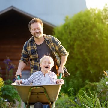 relaxdays Schubkarren-Rad Schubkarrenrad aus Vollgummi mit Achse, Gelb