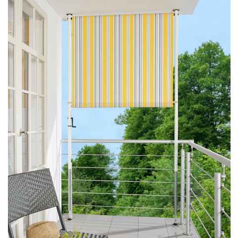 Angerer Freizeitmöbel Klemm-Senkrechtmarkise gelb/grau, BxH: 150x225 cm