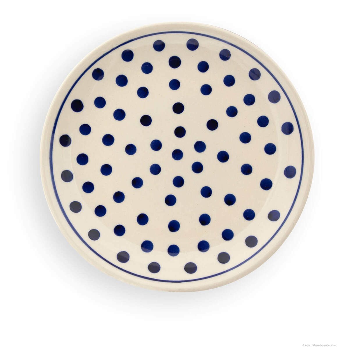 Bunzlauer Keramik Frühstücksteller Teller Ø19,5cm Frühstücksteller Dessertteller Kuchenteller, Dekor 37