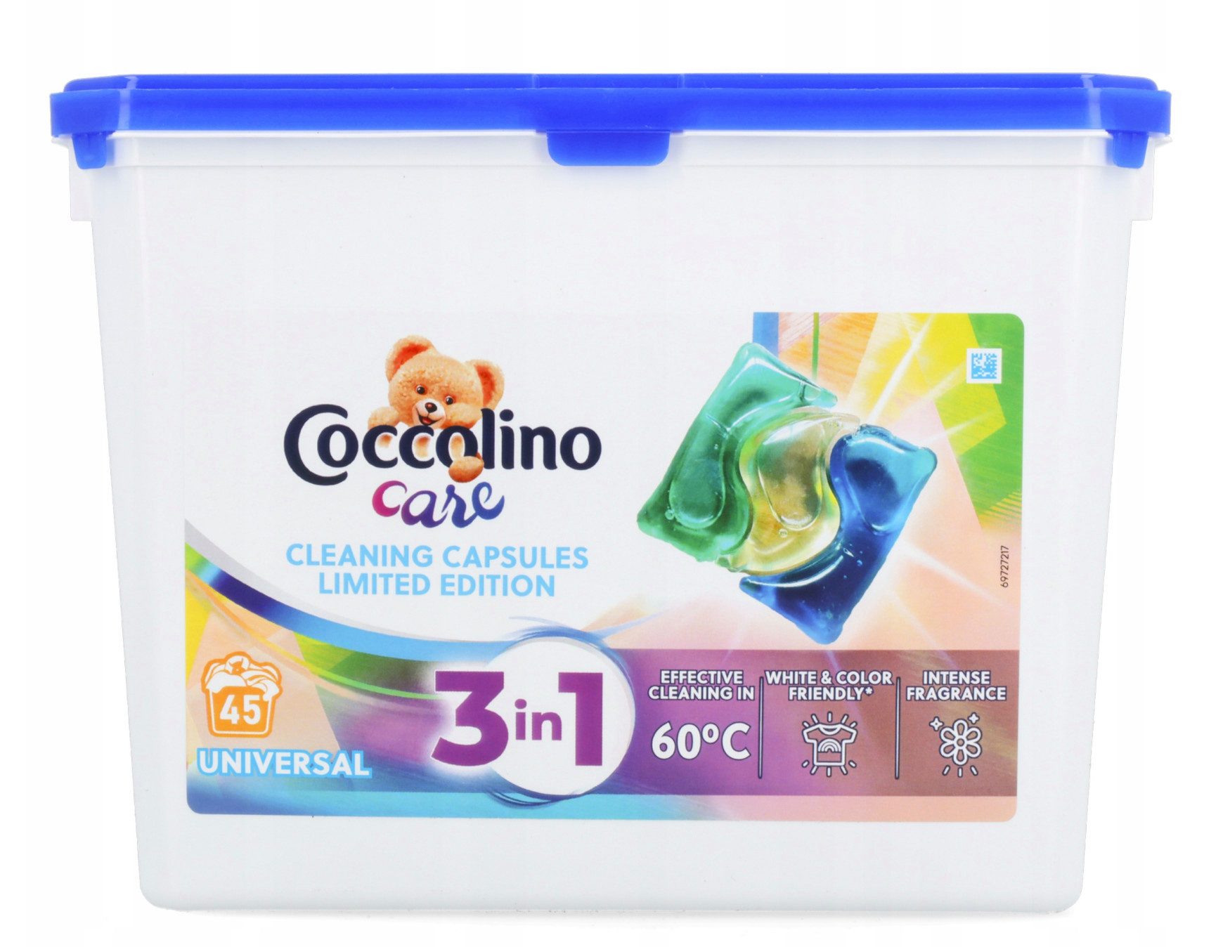 KomfortHome Coccolino 45 Discs 3in1 Vollwaschmittel Colorwaschmittel (45 Stück)