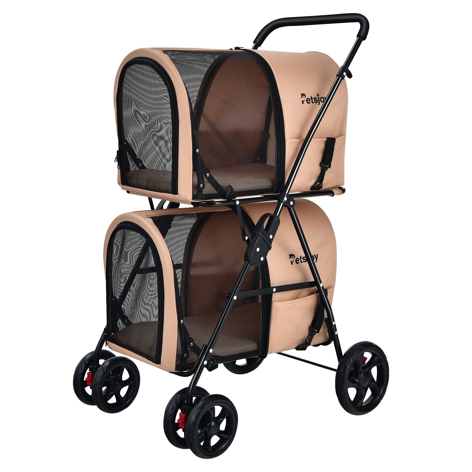 COSTWAY Hundebuggy Hundewagen, 2 Etagen