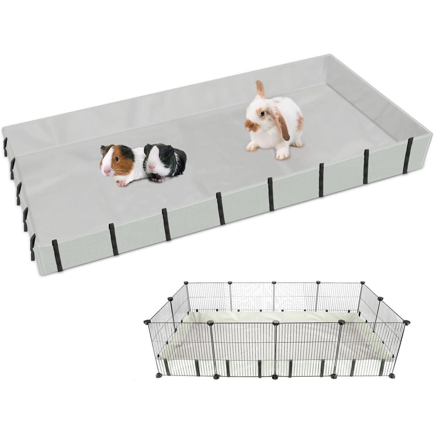 LuxusKollektion Kleintierstreu Wasserdichte Meerschweinchen Käfig Unterlage XL Grau Oxford-Stoff