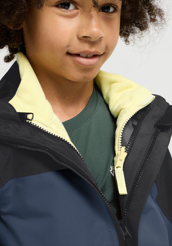 Jack Wolfskin Outdoorjacke TRAILVENTURE 2L JKT K Regenjacke für Kinder, wasserdicht, 3-in-1 System