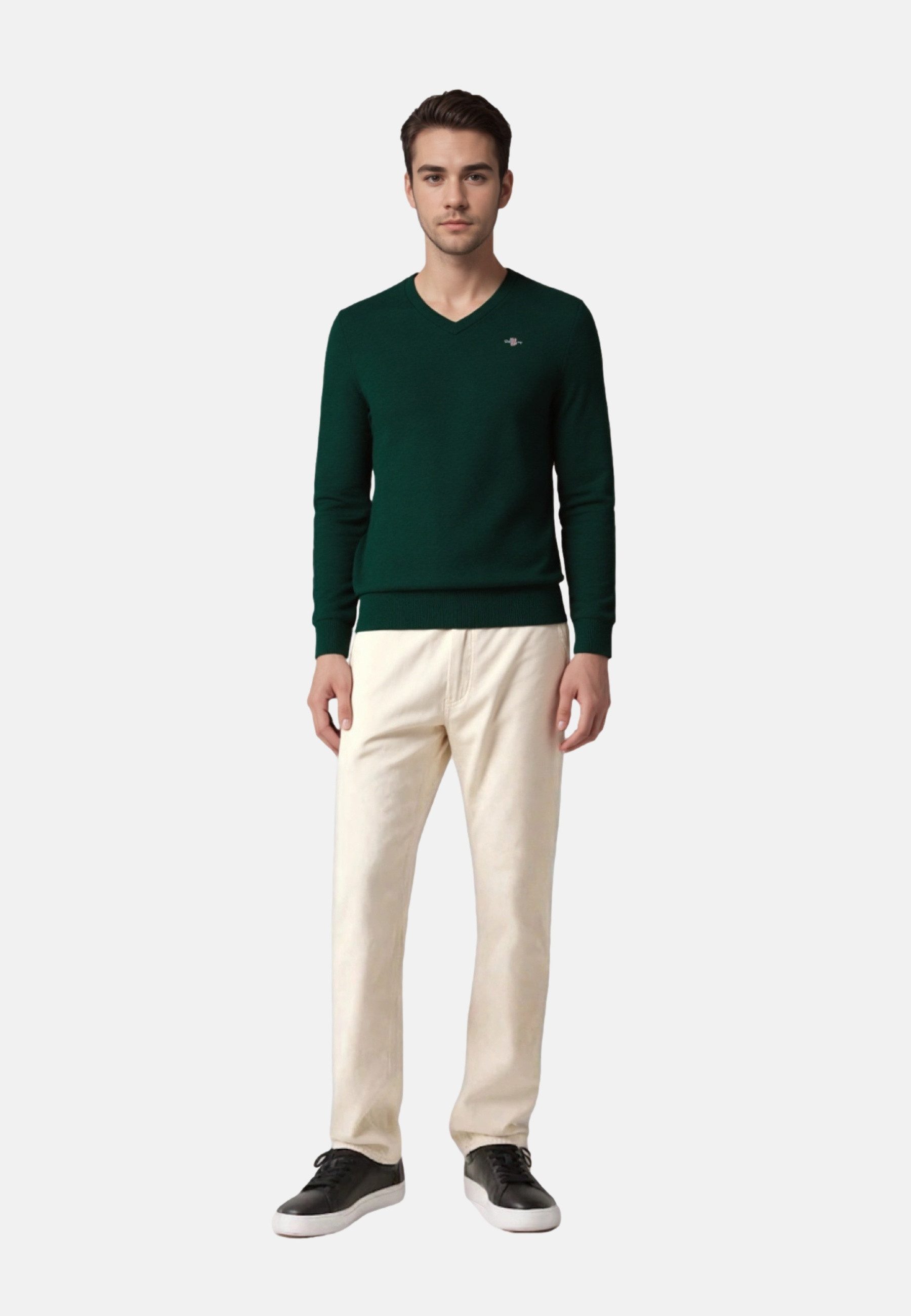 Gant Strickpullover Pullover EXTRAFINE Strickpullover V-Neck (1-tlg) günstig online kaufen