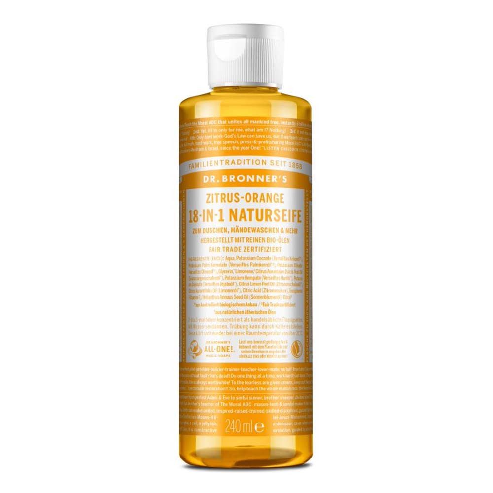 Dr. Bronners Flüssigseife Zitrus-Orange - 18in1 Naturseife 240ml