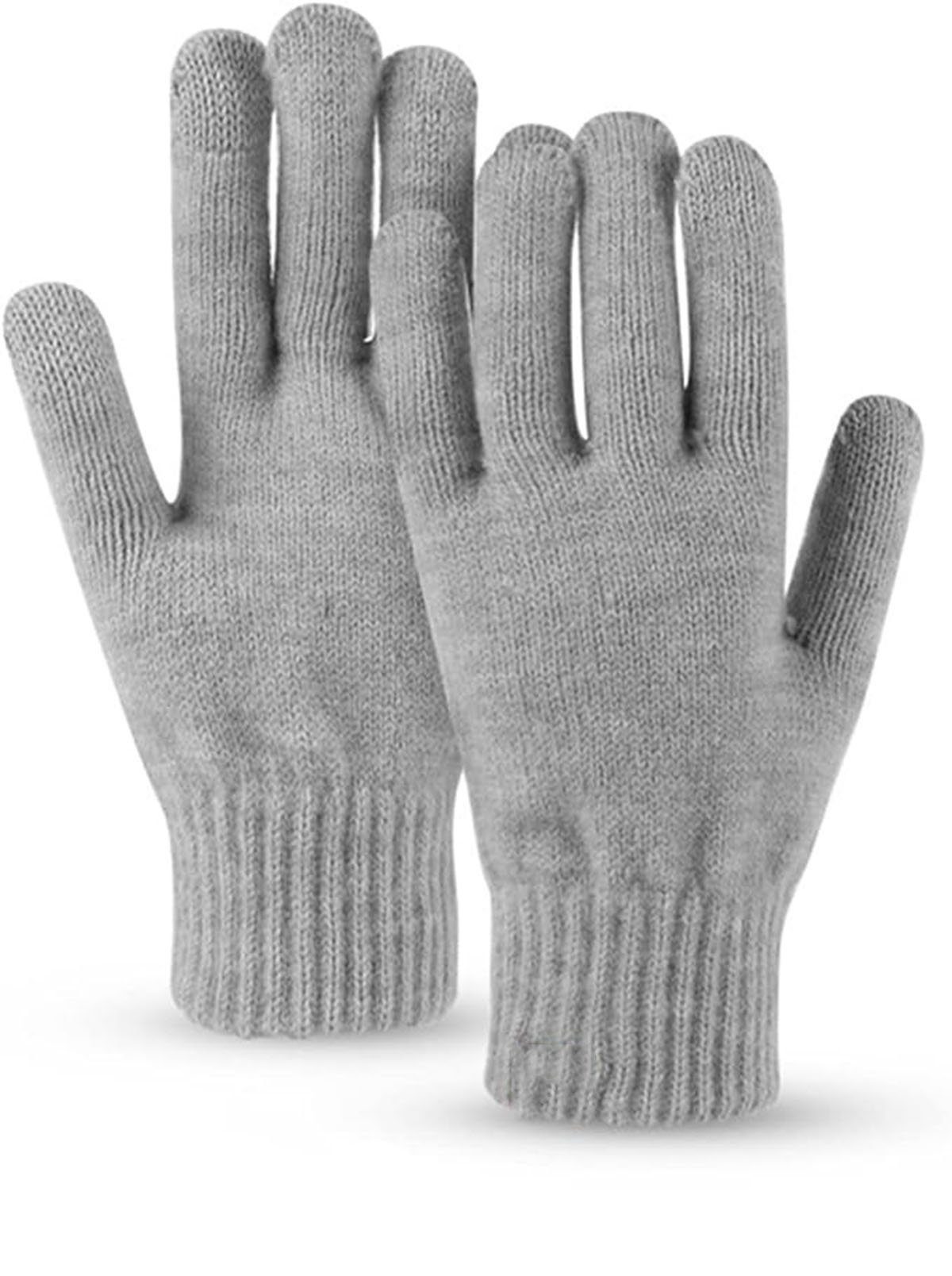 Set Handschuhe, Drei dreiteiliges Schal -Stück aus -Set Winter-Strickmütze, CTGtree Strickmütze und hellgrau