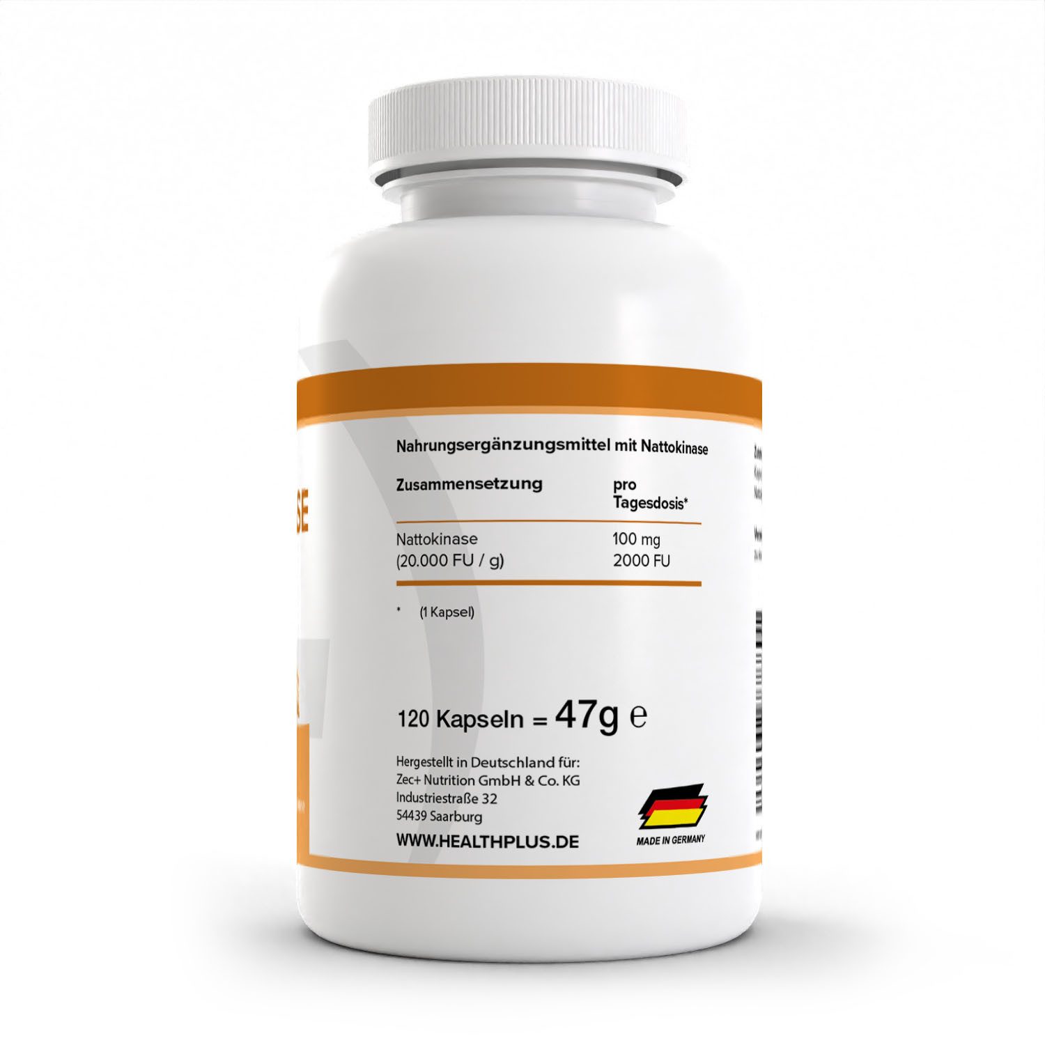 Zec+ Nutrition HEALTH+ NATTOKINASE, 120 Kapseln Kapseln