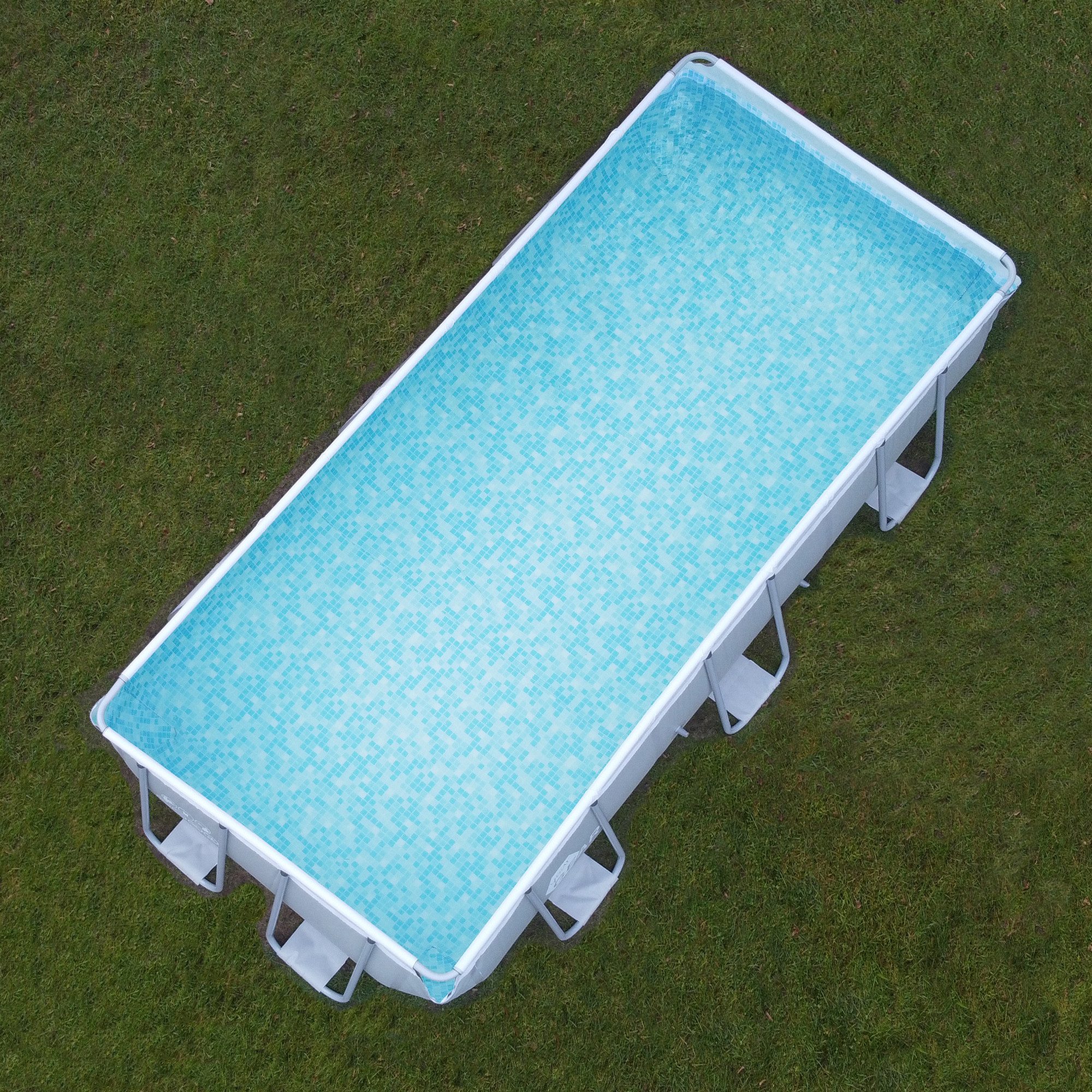 yourGEAR Rechteckpool Familien Pool 4x2x1m Stahlrahmenbecken Gartenpool Schwimmbecken